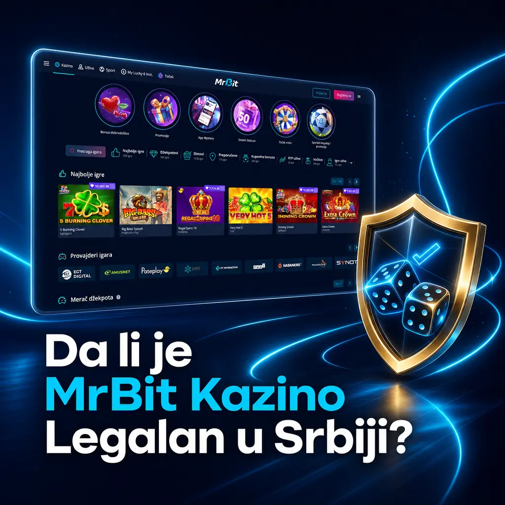 MrBit kazino logo uz prikaz licence Kirasau i informacija o legalnosti igre za korisnike iz Srbije.