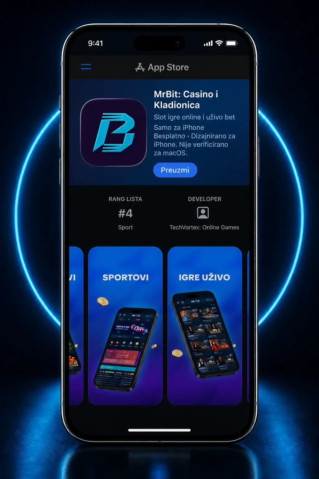 Uputstvo za preuzimanje i instalaciju MrBit aplikacije na iOS uređaju putem Safari pregledača
