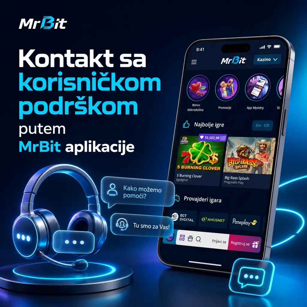 Kontakt sa MrBit korisničkom podrškom putem aplikacije - live chat, email, telefon, Viber i WhatsApp, 24/7.