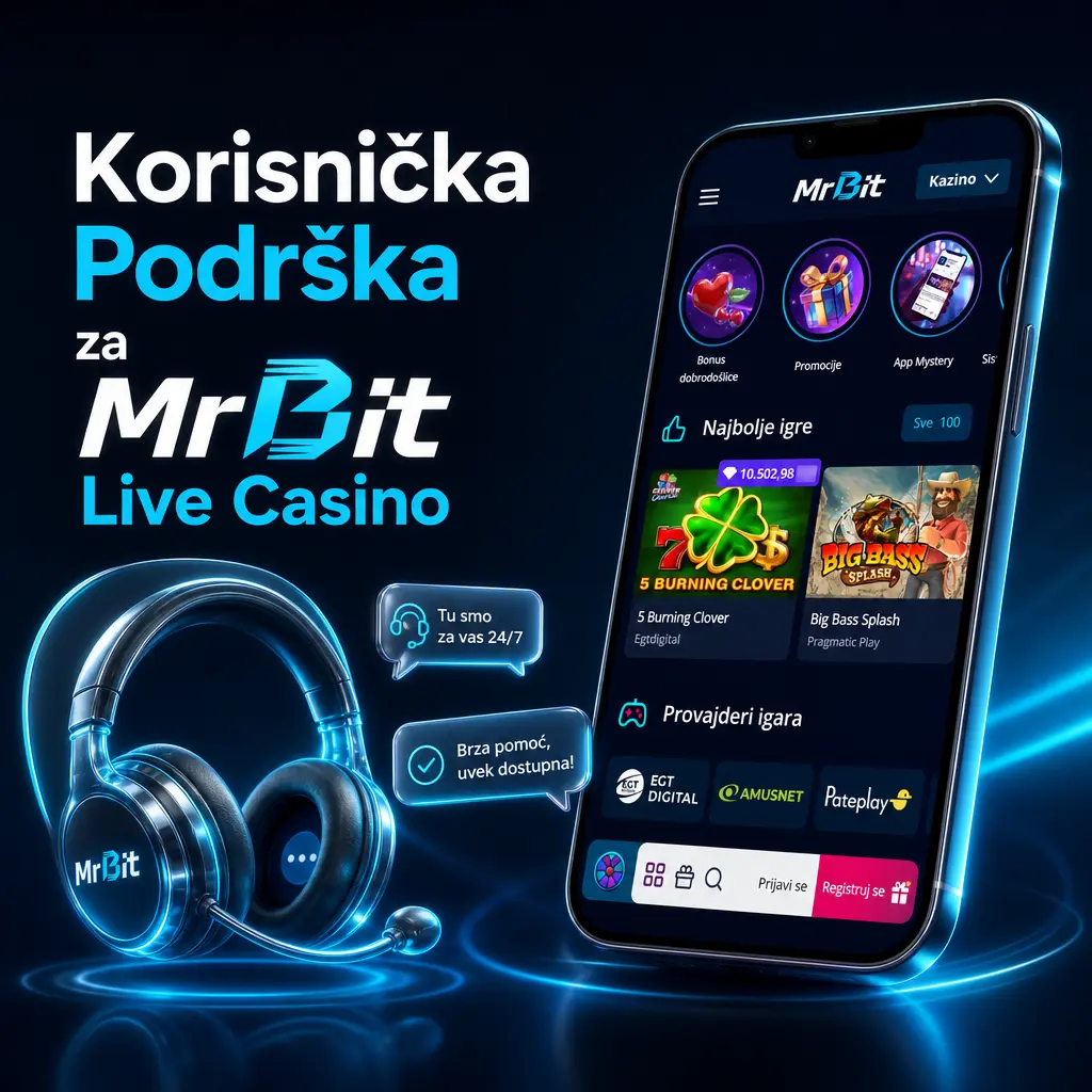 Korisnička podrška za MrBit Live Casino - dostupna 24/7 putem live četa, email-a, telefona i sekcije najčešća pitanja