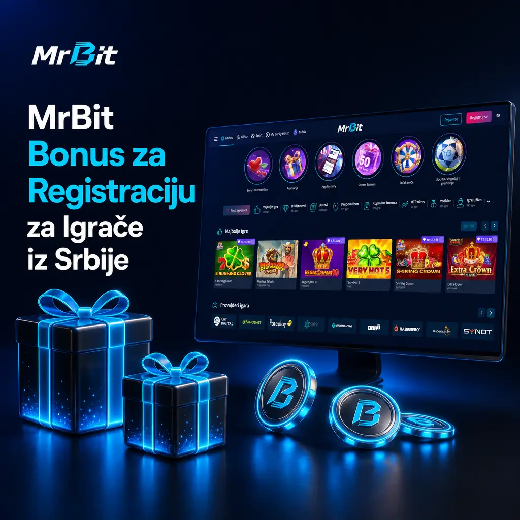MrBit bonus za registraciju: 100% do 100 EUR i 100 besplatnih spinova za igrače iz Srbije nakon prvog depozita.