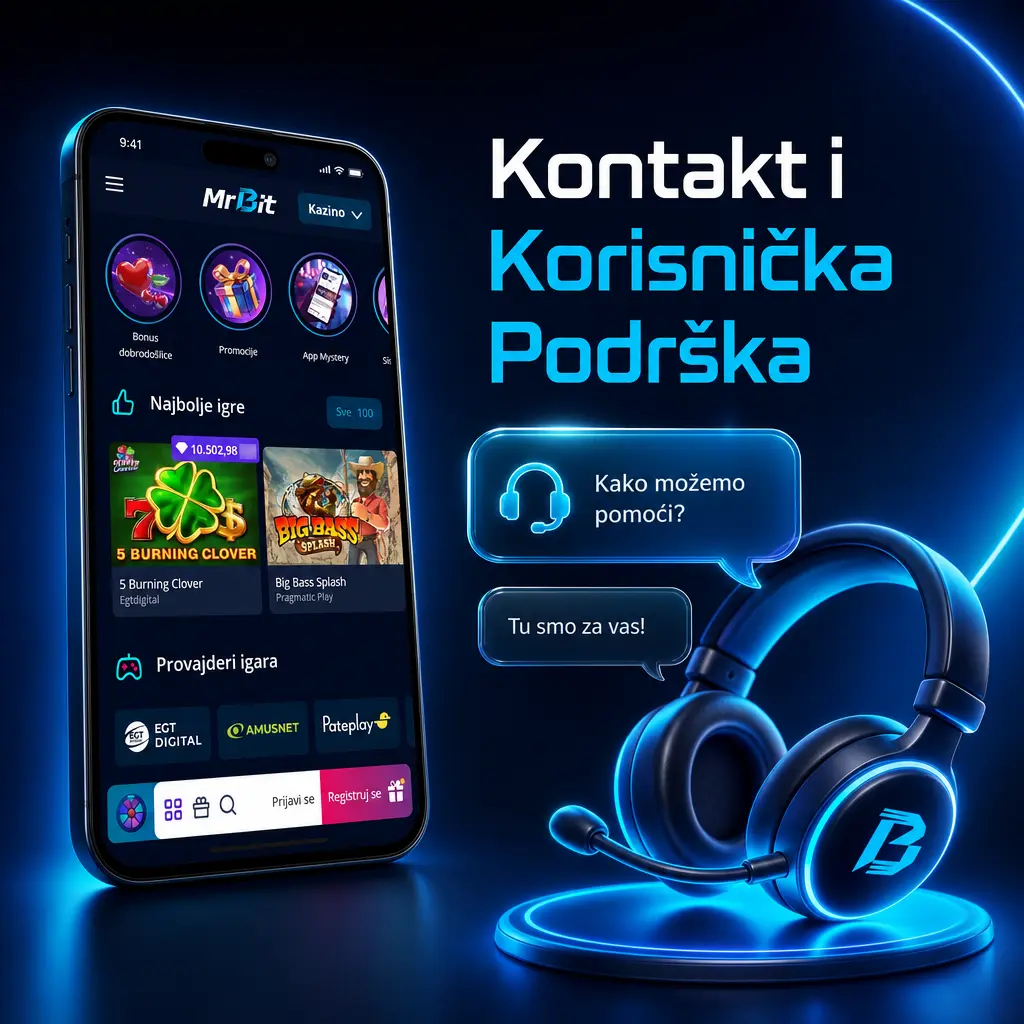 Korisnička podrška 24/7 putem livechata, e-maila i telefona za pomoć oko uplata i verifikacije naloga.