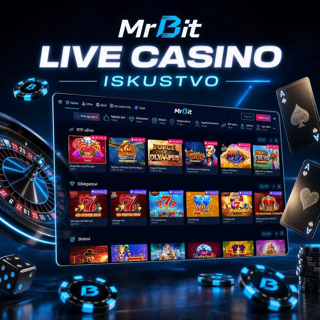 MrBit Live Casino iskustvo: HD strim sa deliocima, rulet, blackjack, bakara, poker i TV igre uživo.
