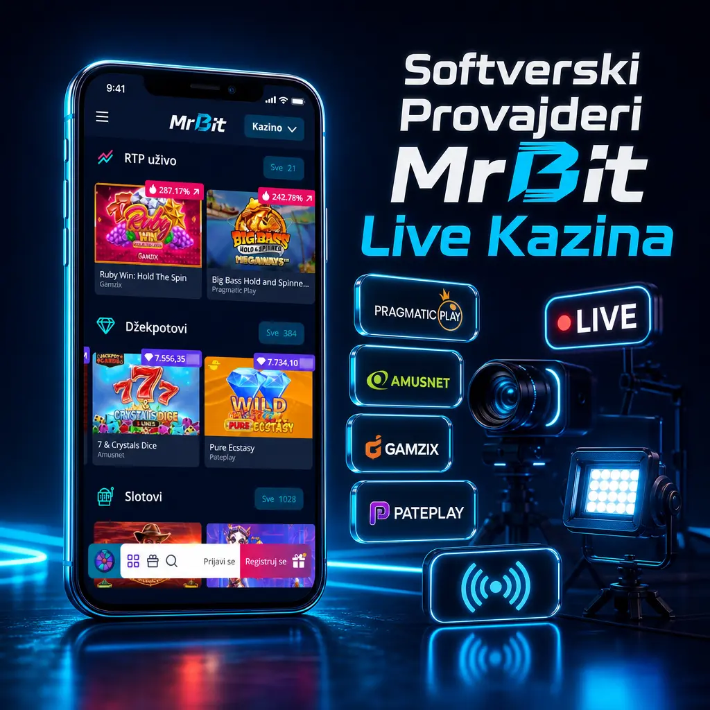 Softverski provajderi MrBit live kazina: Evolution, Pragmatic Play Live, Ezugi, Vivo Gaming, Authentic Gaming i Playtech Live.