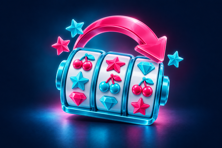 ReSpin Your Fortune u MrBit kazinu - doboši slot mašine sa kružnom strelkom respina i zvezdicama.